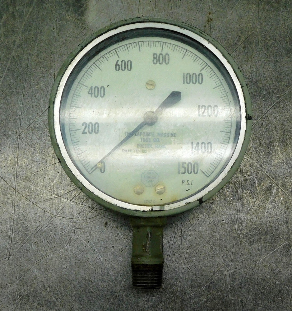 ACCO Helicoid Pressure Gauge 0-1500 PSI 1/2" NPT