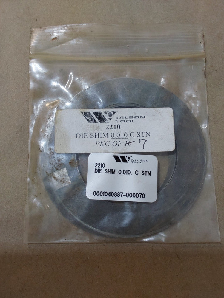 Wilson Tool 2210 Die Shim 0.010 C STN Package Of 7