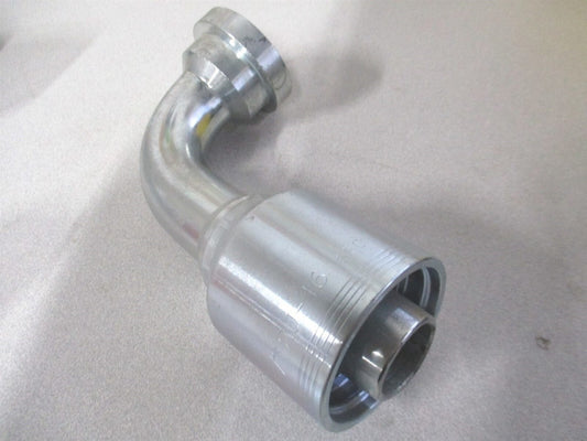 (2J-16-6F0H) 90° Elbow Crimp Style Flange Head Hydraulic Hose Fitting 