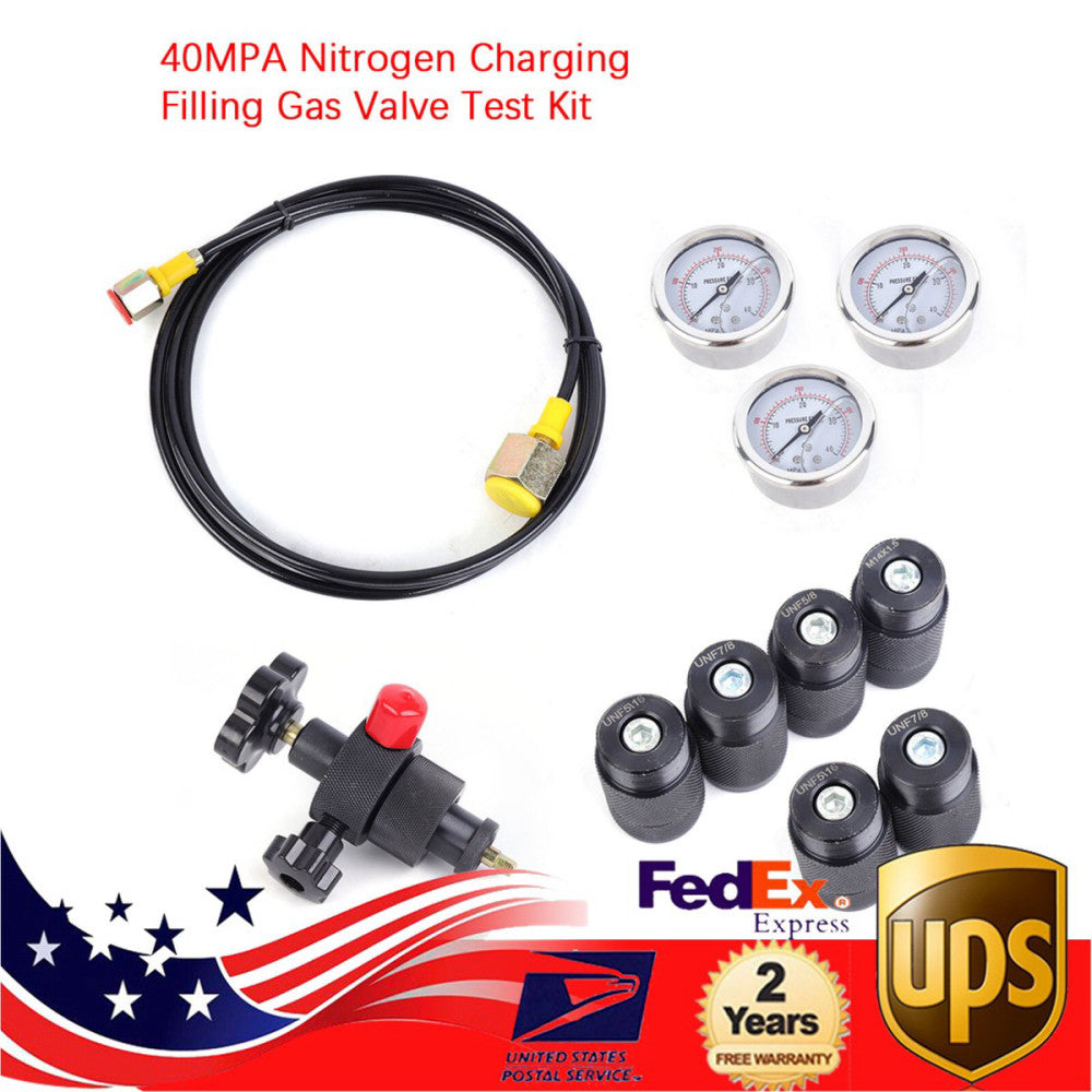 NEW Hydraulic Accumulator Nitrogen Charging Filling Kit 100/250/400bar Accurate