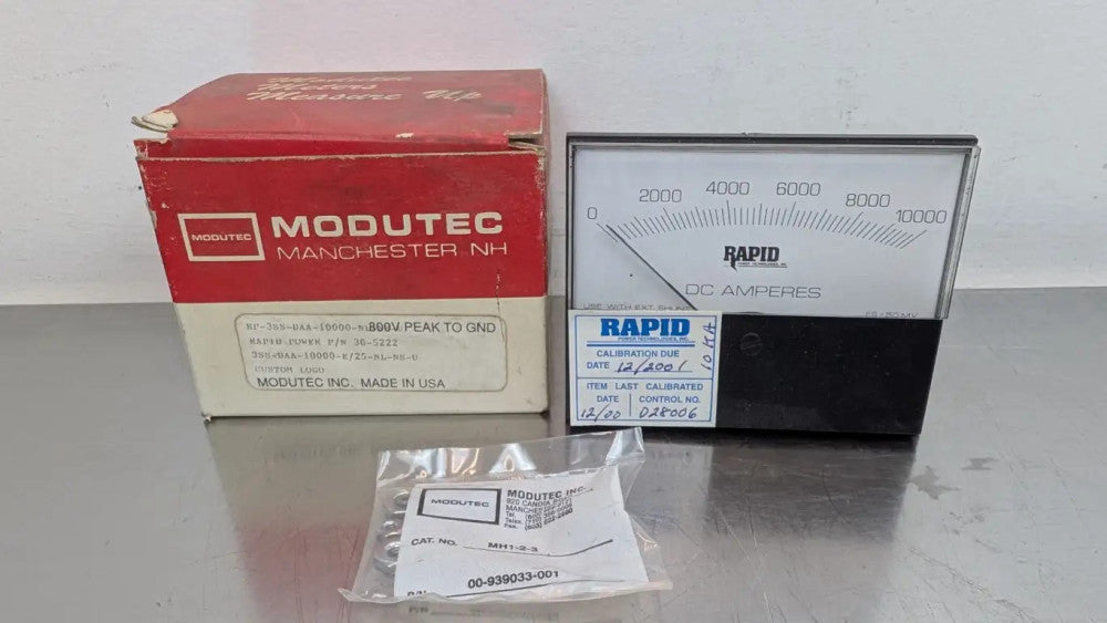 Modutec RP-3SS-DAA-10000-NLNSU DC Amperes Meter 36-5222 0-10000 DC Amp Rapid