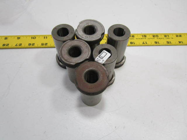 (SF88-40) 23/32 x 1-3/8 x 2-1/2" Slip Fixed Renewable Drill Bushings - Lot of 6 