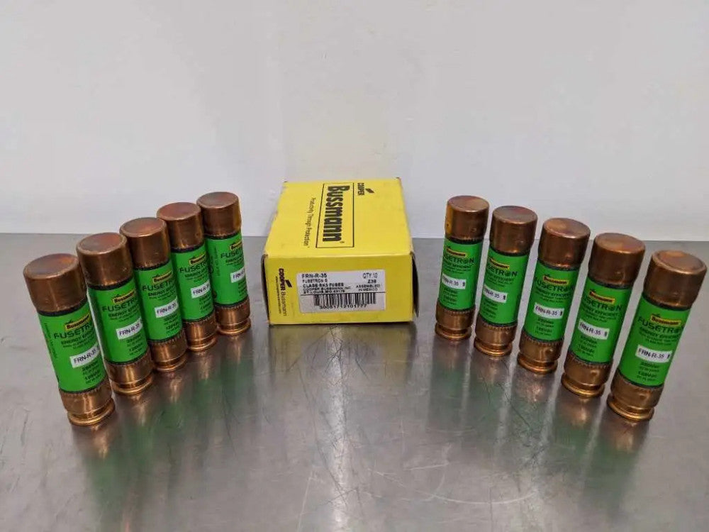 10 Pack Bussmann FRN-R-35 Dual-Element Time Delay Fuse 35 Amp 250 VAC 125 VDC Cl