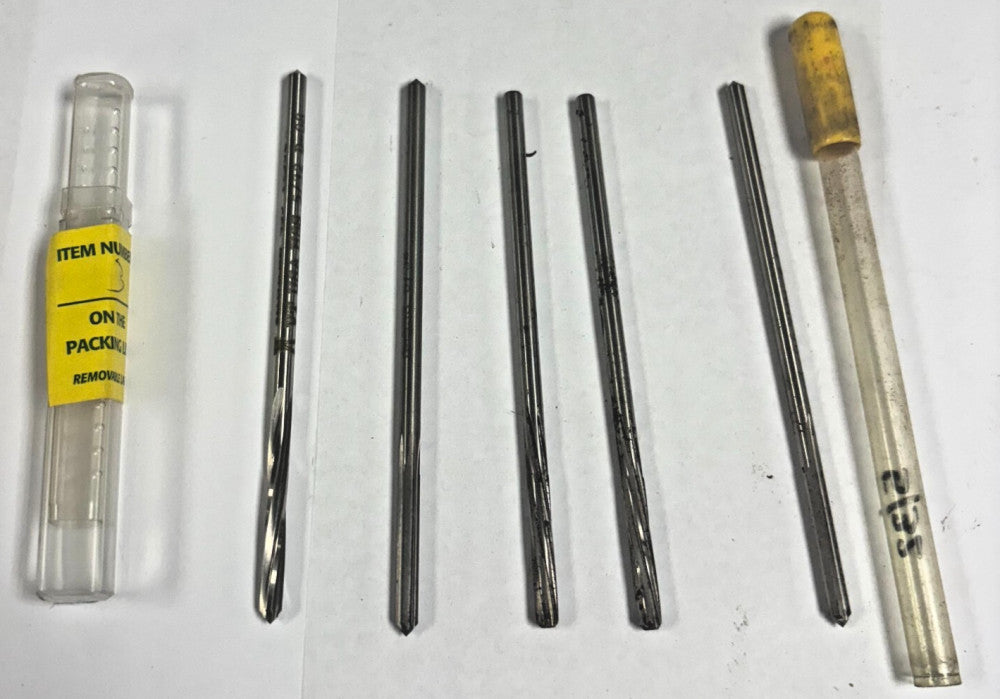 STRAIGHT CYLINDRICAL SHANK REAMER LOT OF 5 DIAMETER 5/32" HSS