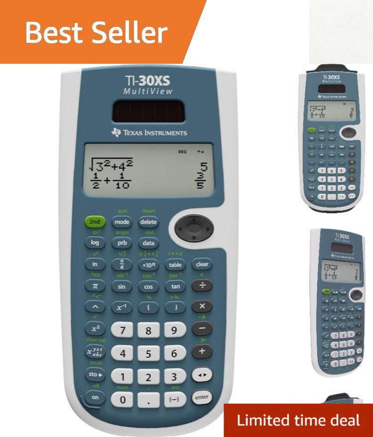 Portable TI-30XS MultiView Scientific Calculator - Ideal for Math & Science