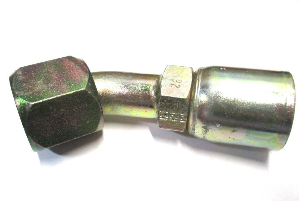 Eaton (12E-692) 3/4" ID Coll-O-Crimp Female Swivel 45° Tube Elbow Fitting
