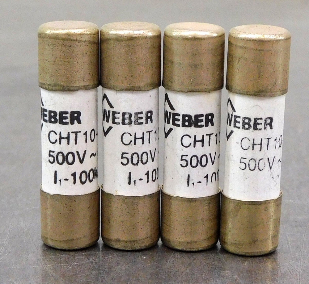 Weber CHT10-4A  Cartridge Fuse 500V 100kA 4A Lot of Four (4)