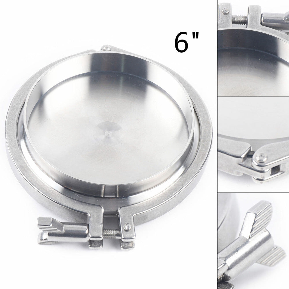 6" Stainless Steel End Cap &Weld On Ferrule &Tri-clamp & Gasket Sanitary 304 USA