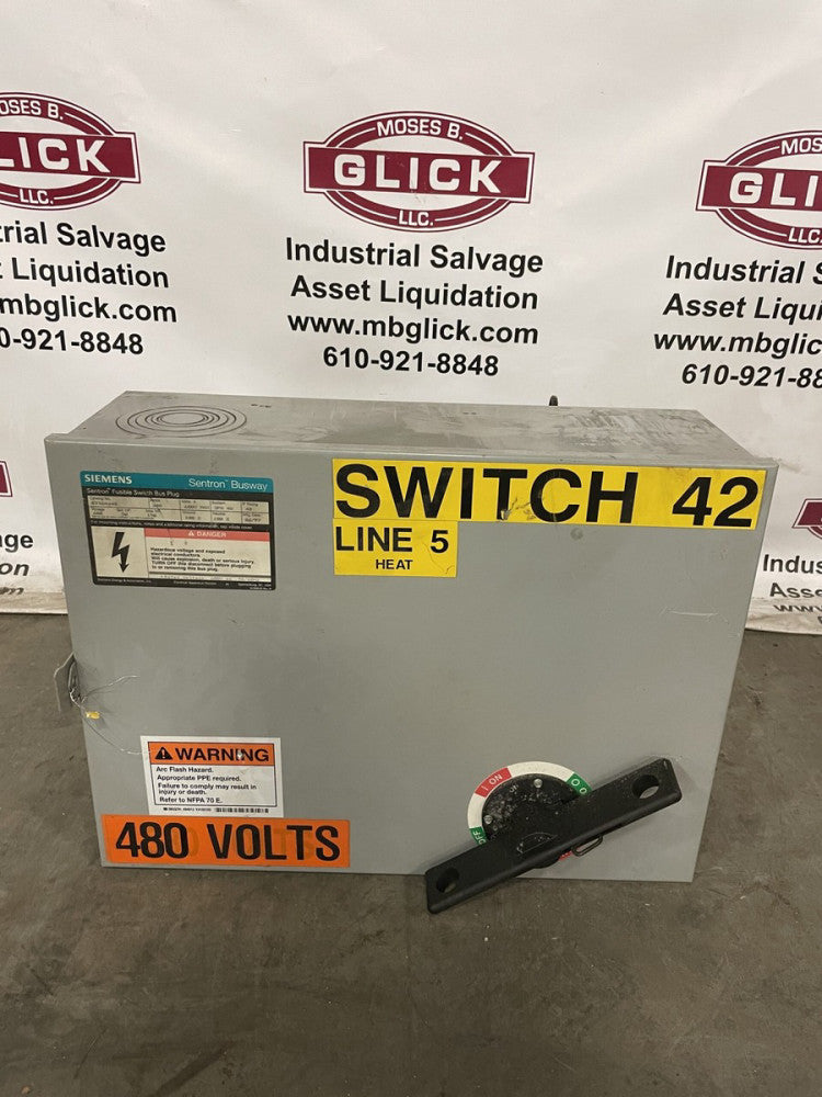 Siemens SXID4640 200A Fusible Switch Bus Plug 600V 3PH
