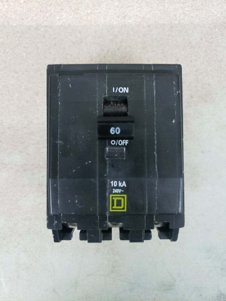 Square D QOB360 3 Pole 60 A Circuit Breaker W# NTO