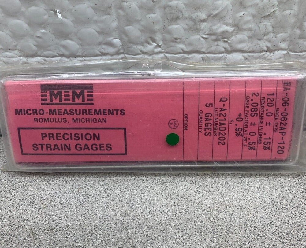 PACK OF 5 NEW MICRO-MEASUREMENTS PRECISION STRAIN GAGES EA-06-062AP-120
