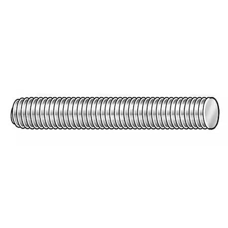 Zoro Select 85188 Fully Threaded Rod, 1-1/4"-7, 12 Ft, Steel, Grade 2, Hot