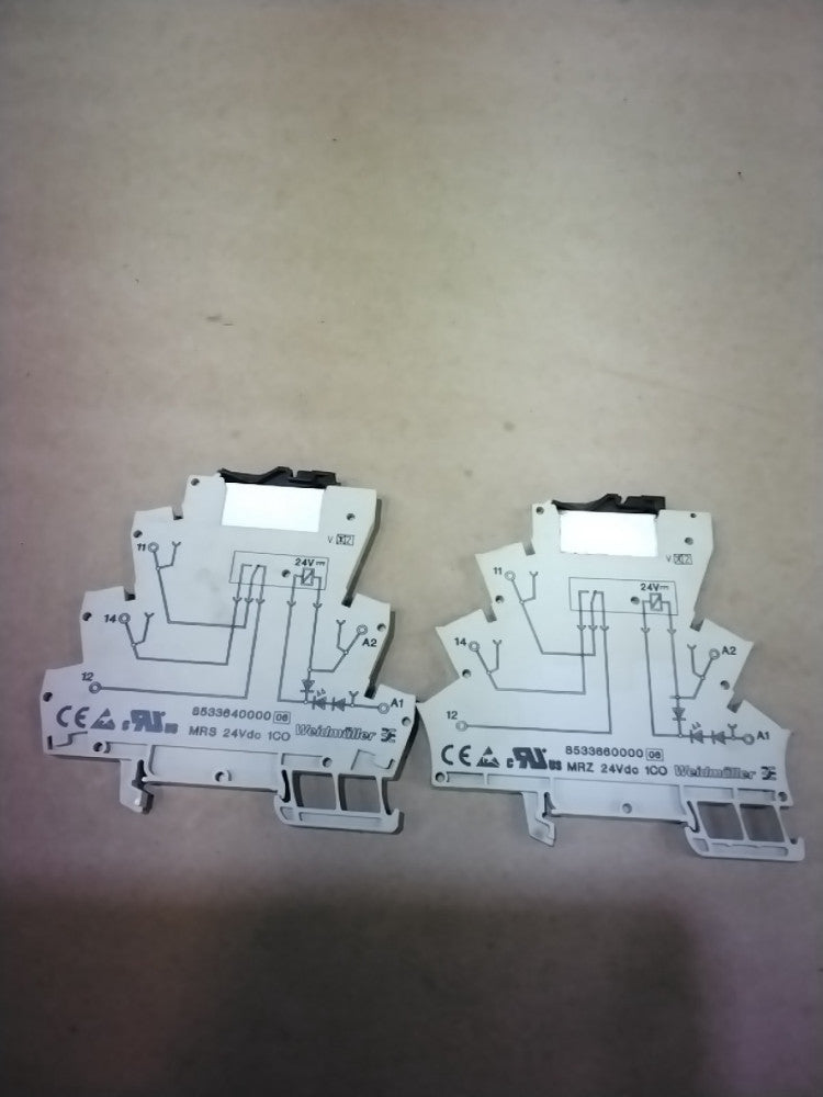 WEIDMULLER 8533660000 RELAY MODULE W/RSS113024, Lot Of 2