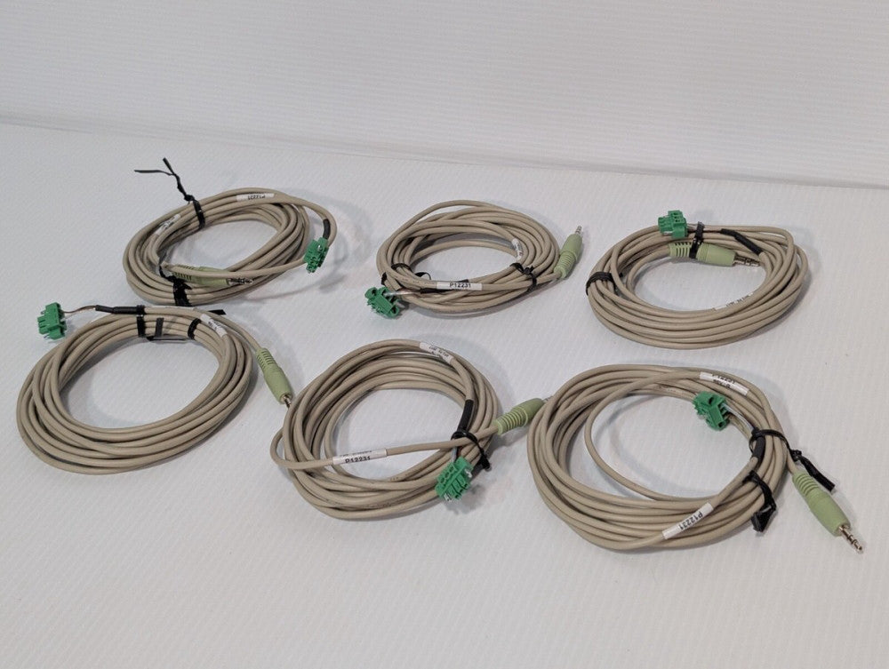 Lot of 6 3.5mm 37552B2 Rev. G Audio Cable Connection Male to Female, as shown