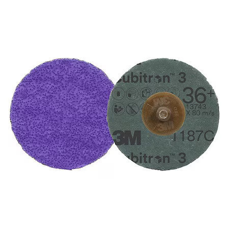 3M Cubitron 7100331749 Quick-Change Disc,Ceramic,3 In Dia.,Pk50