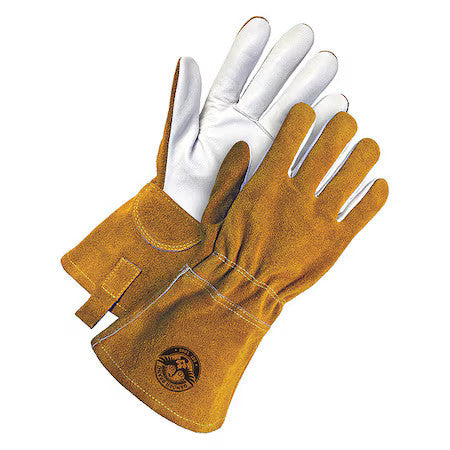 Bdg 60-1-1722-X2l 60-1-1722 Welding Gloves, Gauntlet Cuff, Wing Thumb, Premium