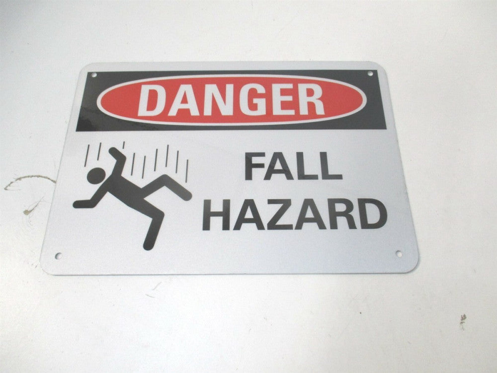Lyle (LCU4-0253-NA_7X10) 7" x 10" Danger Fall Hazard Aluminum Danger Sign
