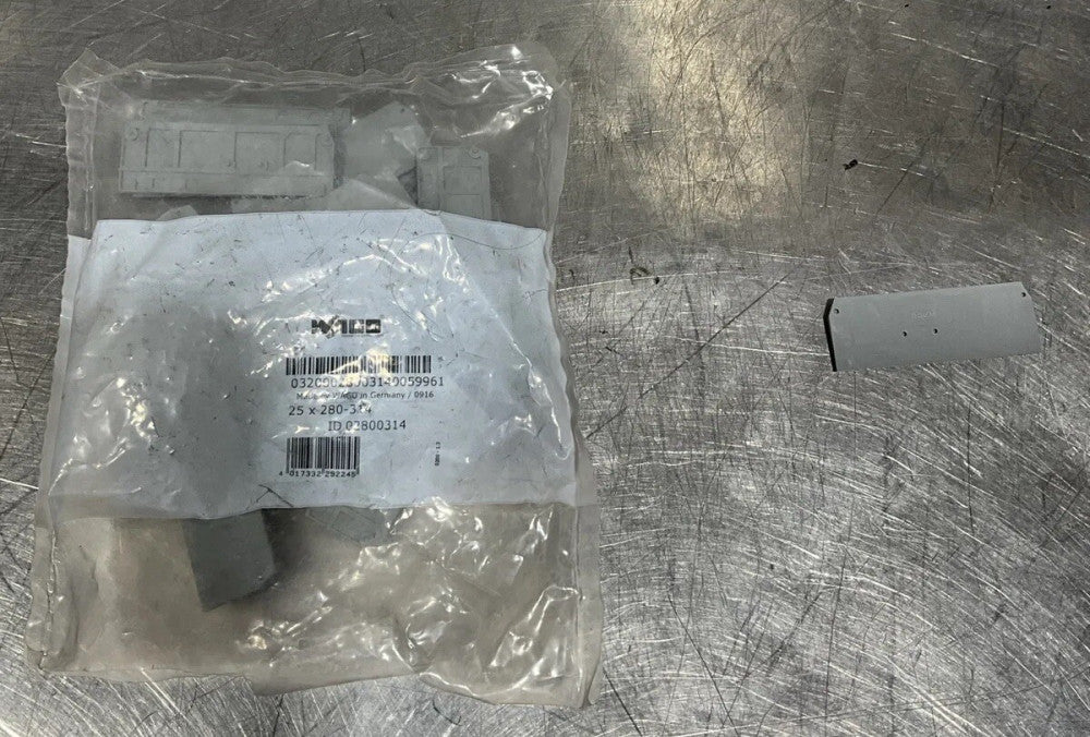 (lot Of 25)  Wago 280 Terminal Block Intermediate Plate and End Covers, Gray