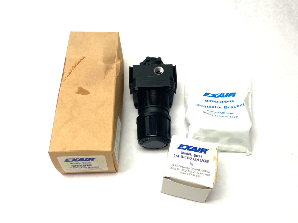 Exair 9008 Pressure Regulator 1/4" NPT w/ Gauge & Bracket
