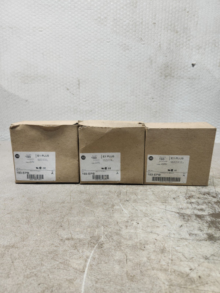 NEW IN BOX LOT OF 3 ALLEN BRADLEY DIN RAIL/PANEL ADAPTER 193-EPB