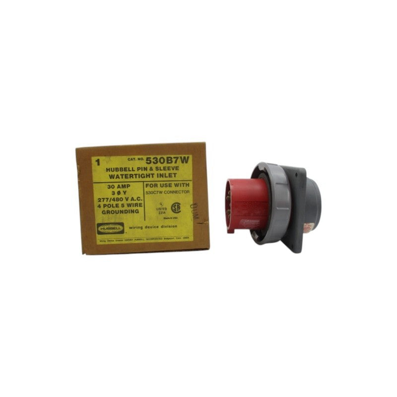HUBBELL 530B7W 277/480VAC 30A NSMP