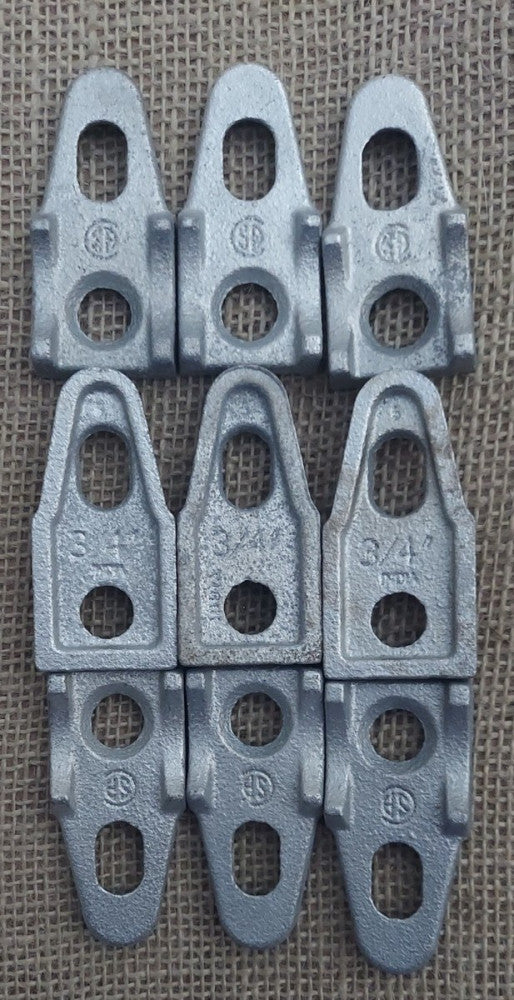 Lot of 9 - Topaz 482 3/4" EMT/Rigid Clamp Back Malleable Iron. Zinc Plated