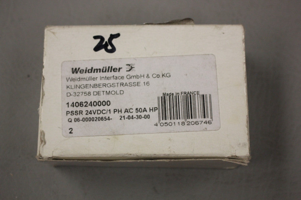 2 NEW WEIDMULLER SOLID STATE RELAY 24VDC 1406240000