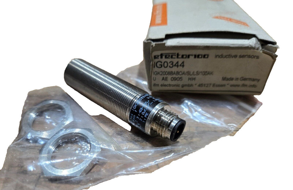 IFM IG0344 Prox Sensor (20-250 Volt, 8mm) IGK2008BABOA/SL/LS/100AK NEW
