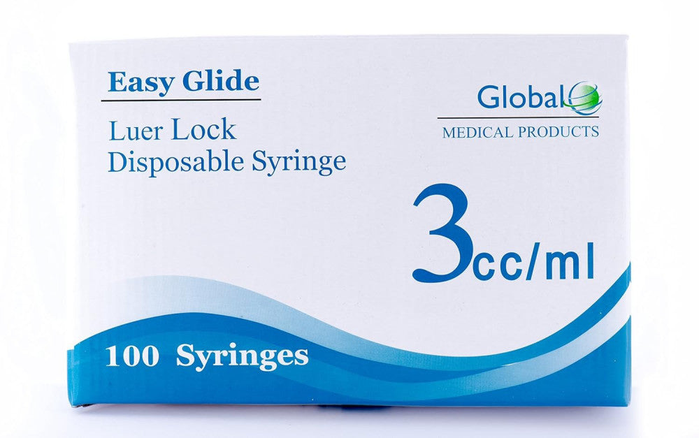 3cc Luer Lock Syringe (No Needle), Box of 100 