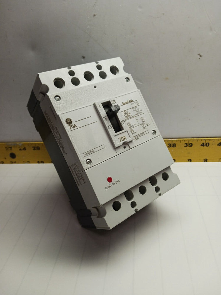 GE RECORD PLUS 70 AMP CIRCUIT BREAKER 600Y/347 VAC 3 POLE  FBV36TE070R2