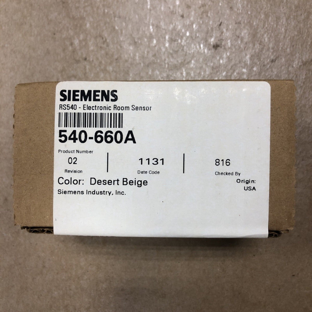 Siemens — 540-660A Electronic Room Sensor