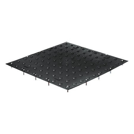 Tuftile Tt2448-Um-Blk-1 Detectable Warning Tile Polymer Black, 48 In W X 24 In