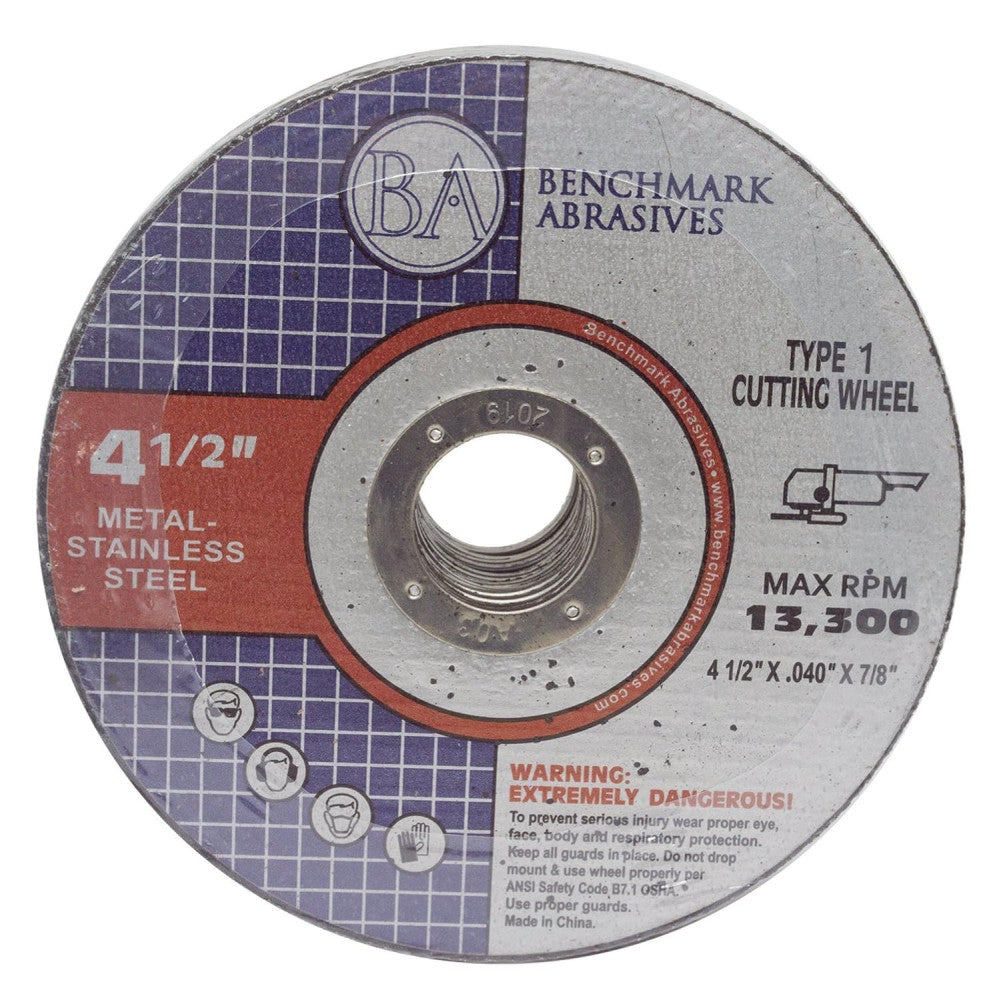 Benchmark Abrasives Grinder Cut Off Wheels 4 1/2 Inch Aluminum Oxide Thin... 