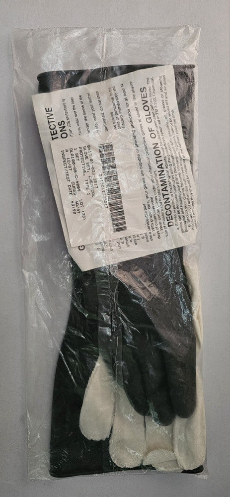 US Military Surplus Protective Rubber Glove Set Chemical Small Sealed *READ*