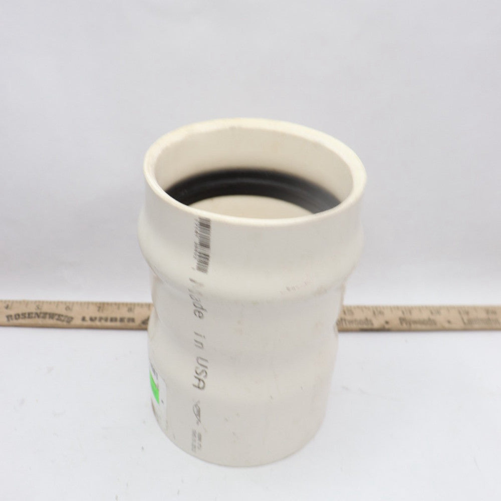 Multi Fitting Sewer Gasket x Solvent Weld DWV and Hub Adapter PVC 4" 043601