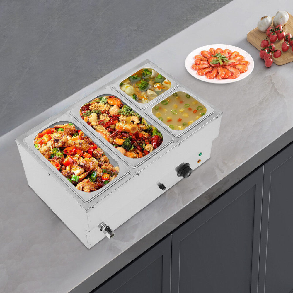 Electric Countertop Food Warmer Soup Warmer Stainelss Steel Buffet Food Warmer