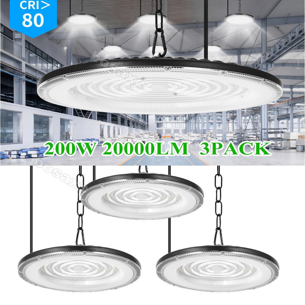 3X 200W UFO LED High Bay Light Shop Lights Fixture Warehouse Gym Industrial Lamp