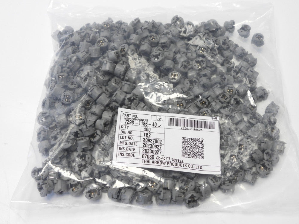(400 pcs) YAZAKI 7298-1186-40 SQUIB Connector Housing 2P Automotive Connector