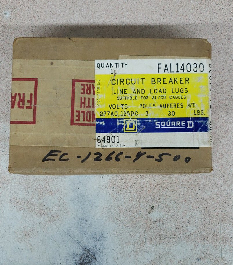 1) New old stock Square D FAL14030 Circuit Breaker