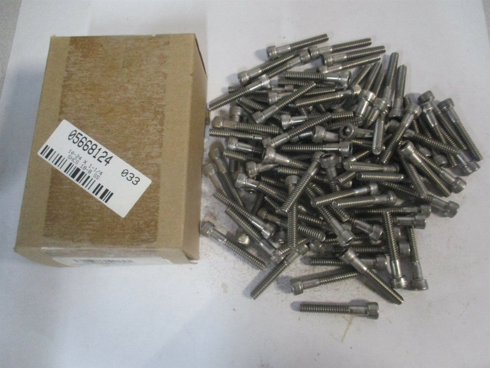 (R40668124) #10-24 UNC 18-8 Stainless Steel Hex Socket Cap Screw - Pack of 100 