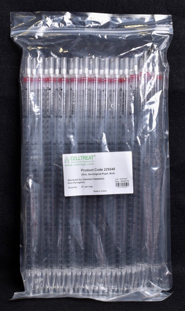 25 Count Celltreat Serological Pipets 25ml  229245  FACTORY SEALED
