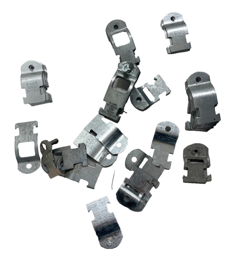 B-LINE PIPE CLAMP PIECES (ASSORTED LOT OF 37)