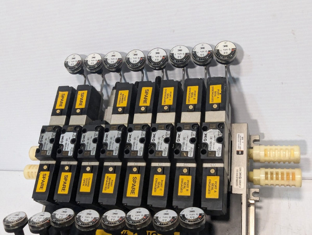 SMC 8 Slot Pneumatic Manifold 8 valve NVFS2400-3FZ +  and Returns