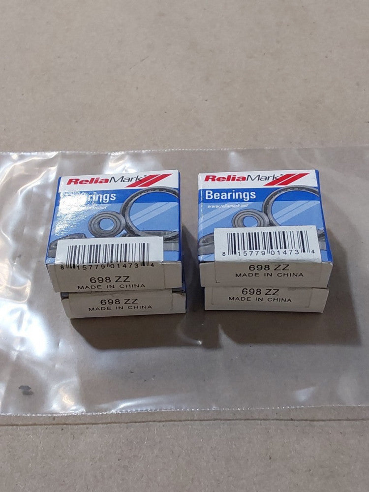 RELIAMARK 698-ZZ Premium Shielded Ball Bearings (Lot Of 4)