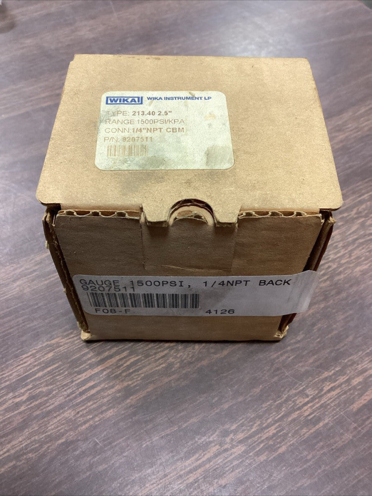 WIKA 9207511 Gauge 1500 PSI