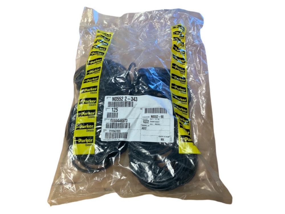 125 Pieces Parker N055 2-343 NBR 90-Durometer O-Rings - High-Performance Oil Res