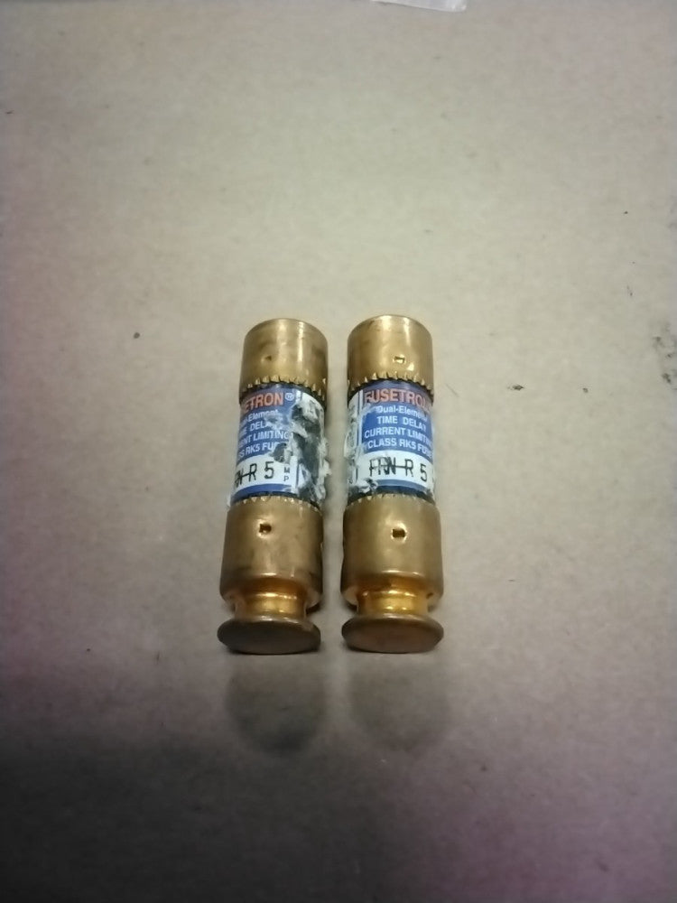 Bussmann Fusetron FRN-R-5 250V 5A RK5 Fuse, Lot Of 2