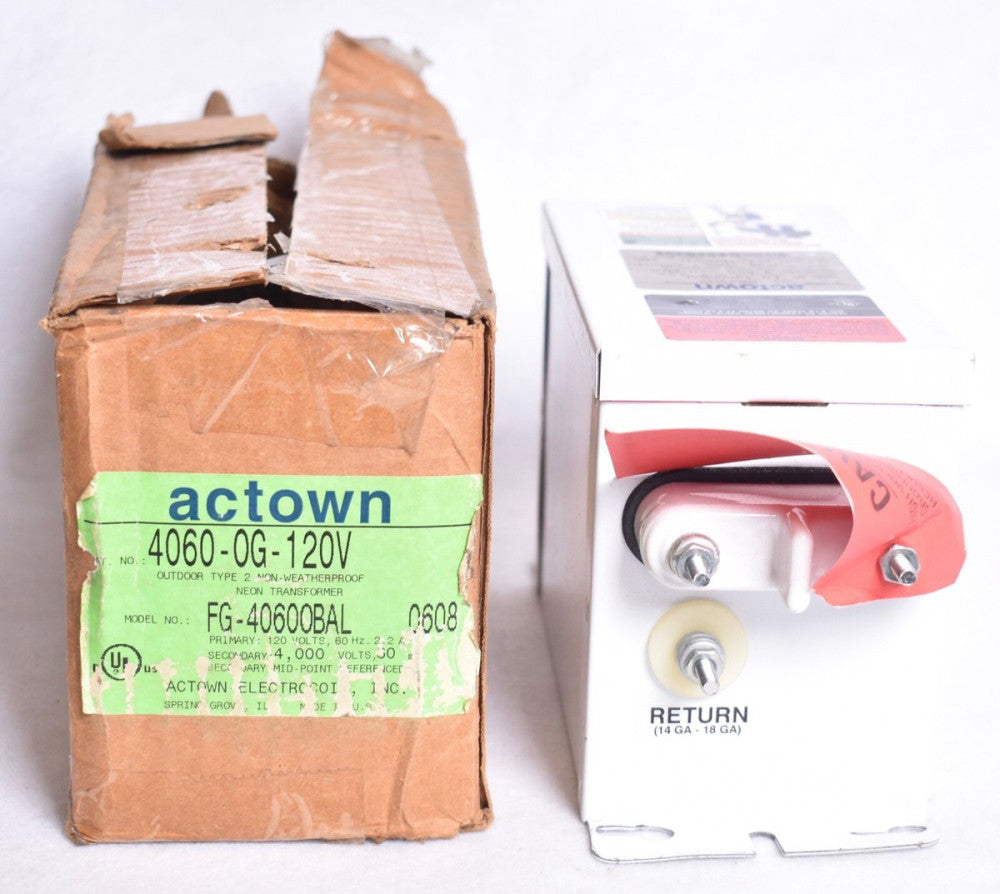 Actown 4060-0G-120V Outdoor Weatherproof Type 2 Neon Transformer  FG-40600BAL