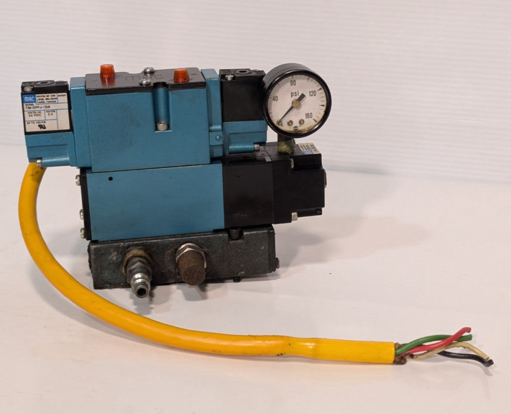 MAC Valves Assembly TM-DFFJ-1DA, PR82A-AADA, 82A-BC-000-TM-DFFP-1DA, USG gauge