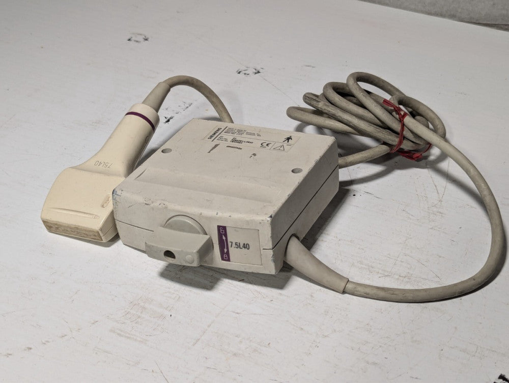Siemens 7.5L40, 5260281-L0850 ultrasound transducer with probe as shown